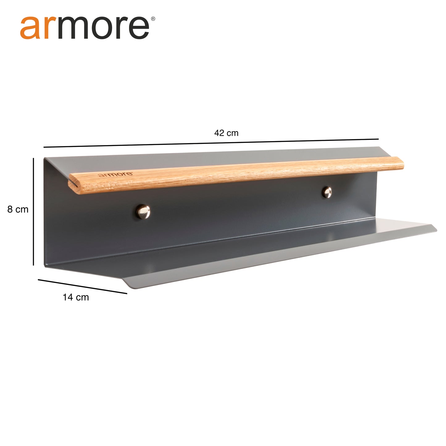 Mensola porta scarpe grigio 80 cm 3 pezzi